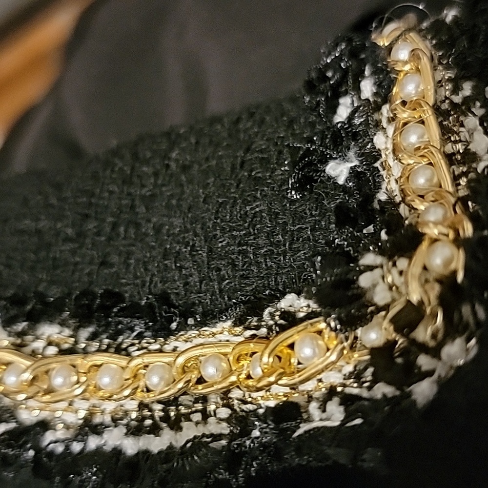 Black Women's BLAZER with Gold Accents - Picture 9 of 9